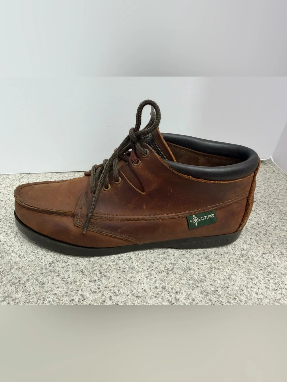 Vtg EASTLAND Seneca Camp Moc Chukka Leather Boots - Men’s Size 9.5 - Brown